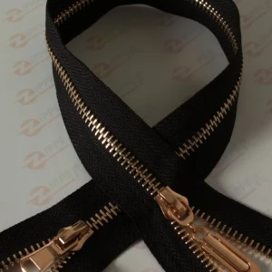 Металева блискавка тип 5 чорний, ланка GOLD, 65см.  2 б.
