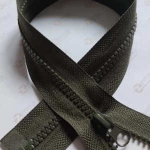 Тракторна блискавка Тип 5 колір хакі довжина 45см. 1бігунок лопатка