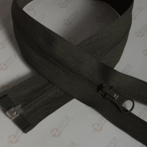 Спіральна блискавка ПОТАЙНА (зворотня) ТИП 5 колір ХАКІ, 80см 1 бігунок