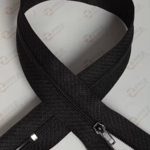Спіральна блискавка платтяна Тип 3 колір чорний, 50см.