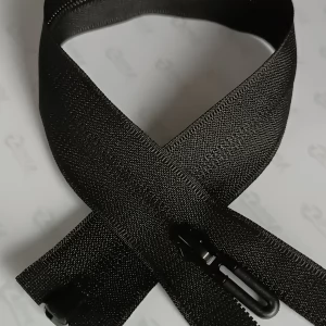 Спіральна блискавка потайна (зворотня) Тип 5 колір чорний, 80см. 1бігунок new