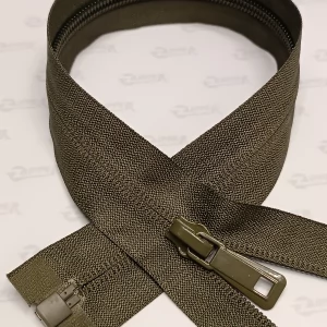 Спіральна блискавка Тип 8 ПОТАЙНА (зворотня) колір ХАКі, 85см. 1бігунок