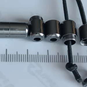 Ковпачки на шнурки з закруткою,гладкий, колір темний нікель, упаковка100шт.