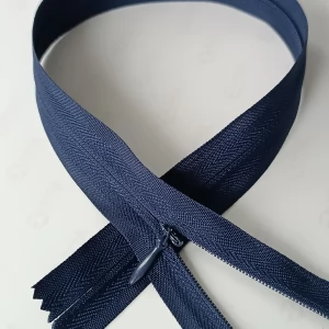 Спиральная молния Тип 3 ПОТАЙНАЯ х/б цвет тесьмы синий 330 , 50см. 1б.