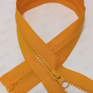 Тракторна блискавка Тип 5 колір бурштиновий, довжина 80см. 1бігунок лопатка