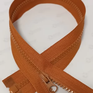 Тракторна блискавка Тип 5 колір латунь, довжина 80см. 1бігунок лопатка