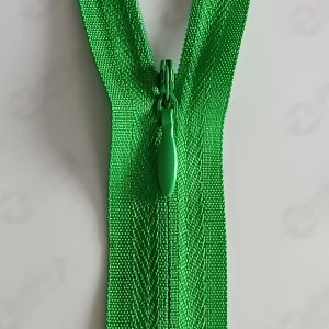 Спіральна блискавка Тип 3 потайна х / б зелений, 20см.  1б.