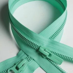 Тракторна блискавка Тип 8 шліфований зуб 100см 2 бігунка, колір м'ята