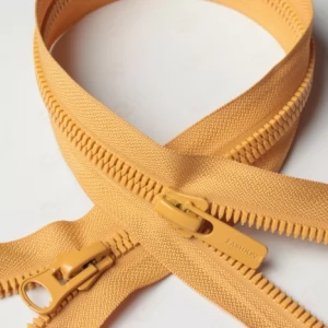 Тракторна блискавка Тип 8 шліфований ЗУБ колір бурштин, 80см.  2біг