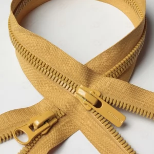 Тракторна блискавка Тип 8 шліфований зуб 100см 2 бігунка, колір гірчиця