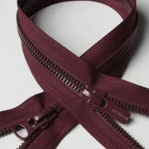 Тракторна блискавка Тип 8 шліфований ЗУБ колір бордовий , 80см.  2біг