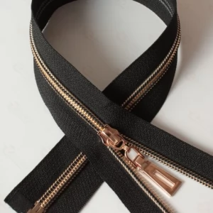 Спіральна блискавка Тип 7 чорний ланка Gold-rose, ПІРАМІДА, 80см.  1б.
