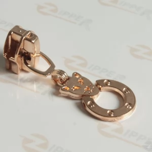 Бігунок Тип 5 з підвіскою 3232 на спіральну блискавку, GOLD, з фікс.  (100шт.)