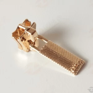 Бігунок тип 5 язичок DESIGN для тракторної блискавки, GOLD, корона шх, 100шт.