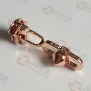 Бегунок усиленный Тип 5 плавающий маятник fashion wear  для металлической молнии, GOLD,с фиксатором