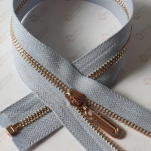 Металева блискавка тип 5 сіро-блакитний, ланка GOLD, 80см.  1б.