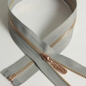 Металева блискавка Тип 3 колір сірий, ланка GOLD, 65см.  1б.