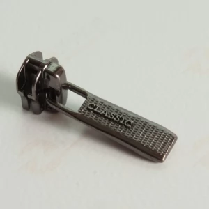 Бігунок Тип 3 язичок classic для металевої блискавки, black NICKEL, з фіксатором (100шт.)