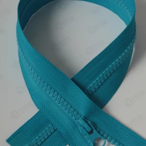 Тракторна блискавка Тип 5 колір голубий лагуна 549, довжина 80см. 1бігунок лопатка