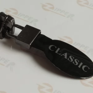 Бігунок Тип 7 язичок пластиковий CLASSIC на спіральну блискавку, темний нікель, шх.  (Уп.100шт.)