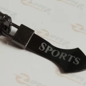 Бігунок Тип 7 язичок пластиковий SPORTS на спіральну блискавку, темний нікель, шх.  (Уп.100шт.)