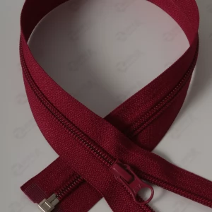 Спіральна блискавка Тип 5 колір вишня 664, 80см. 1бігунок лопатка