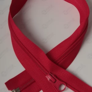 Спіральна блискавка Тип 5 колір червоний 519, 80см. 1бігунок лопатка