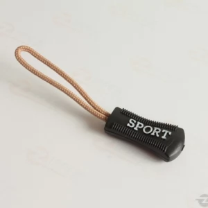 Пулер шнурок для бігунка, колір бежевий з написом SPORT (100шт.)