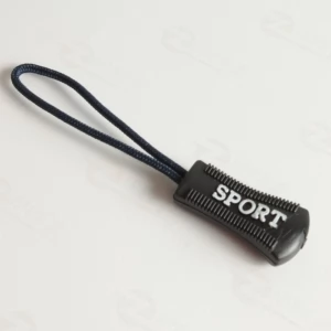 Пулер шнурок для бігунка, колір темно-синій з написом SPORT (100шт.)