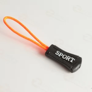 Пулер шнурок для бігунка, колір яскраво-оранжевий з написом SPORT (100шт.)