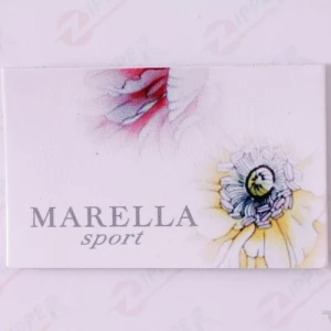 Нашивка MARELLA sport белая цветы кожа