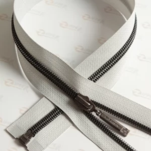 Спіральна блискавка Тип 7 сірий, ланка Black Silver, 80см.  1б.  fashion