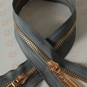 Металева блискавка тип 5 темно-сірий, ланка GOLD, 100см.  2 б.
