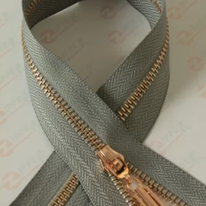 Металева блискавка тип 5 сірий, ланка GOLD, 80см.  I б.