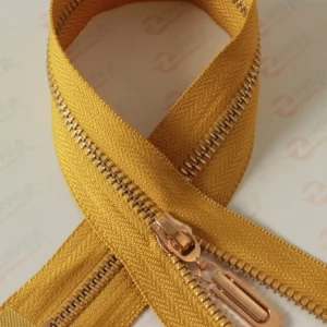 Металева блискавка тип 5 гірчиця, ланка GOLD, 80см.  I б.