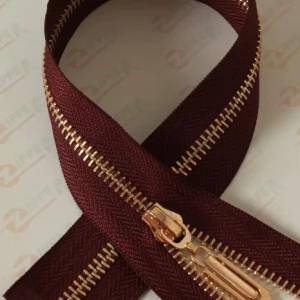 Металева блискавка тип 5 марсала, ланка GOLD, 80см.  I б.