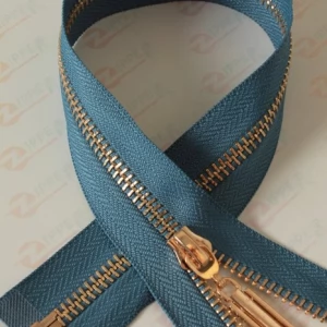 Металева блискавка тип 5 джинс, ланка GOLD, 80см.  I б.