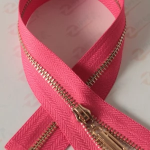 Металева блискавка тип 3 лосось, ланка GOLD, 65см.  I б.