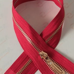 Металева блискавка тип 3 червоний, ланка GOLD, 65см.  I б.