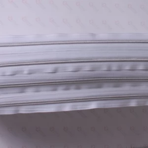 Спіральна блискавка Тип 7 РУЛОННА , 180м.  колір тасьми білий, ланка SILVER
